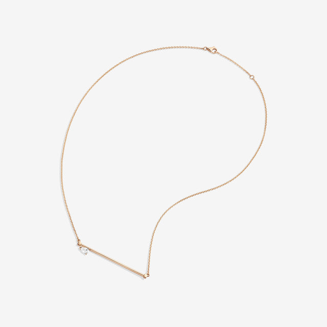 Serti sur Vide pendant set with 1 diamond